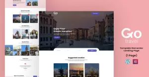 Go Travel - Travelling Services Elementor Landing Page Template