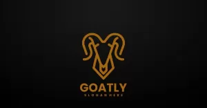Goat Line Art Logo Style 1