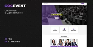GocEvent - Event and Conference PSD Template