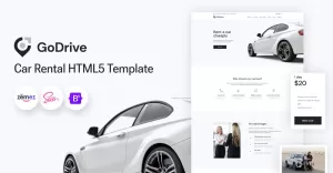 GoDrive - Car Rental Bootstrap 5 Website Template