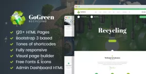 GoGreen - Waste Management and Recycling HTML Template with Builder