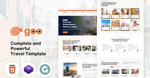 Goo Travel - Travel Booking and Agency Website Template