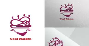 Good Chicken Logo Template Vector Design Modern Graphic Business Illustration Black Creative