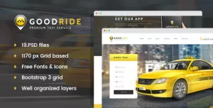 Good Ride - Premium Taxi Service PSD Template