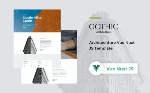 Gothic - Architecture Vue Nuxt JS Website-sjabloon