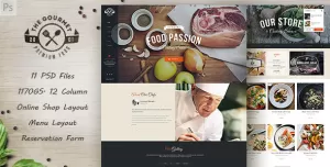 Gourmet - Food & Restaurant PSD Template