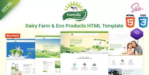Gowala - Dairy Farm & Eco Products HTML Template