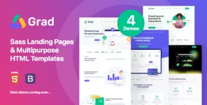Grad - Sass Landing Pages & Multipurpose  HTML Template