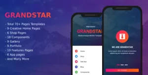 Grandstar - Multiconcept Web App UI Kit Mobile Template