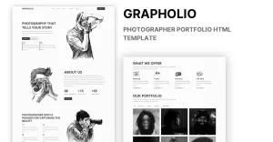 Grapholio  Photographer Portfolio HTML5 Bootstrap5 Template