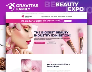 Gravitas - Beauty Expo Moto CMS 3 Template - TemplateMonster