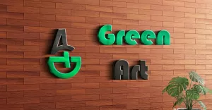 Green Art Logo Design ( Letter  A+G) - TemplateMonster