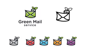 Green Mail Logo Design Template