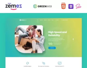 Green Web - Internet Provider Multipage Creative HTML Website Template