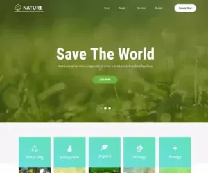 Green WordPress theme nature eco friendly solar renewable wind energy