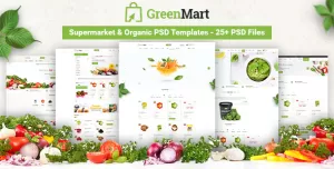 GreenMart - Food & Organic Supermarket PSD Template