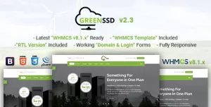 GREENSSD  Multipurpose Technology, Hosting Business with WHMCS Template