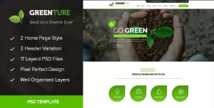 Greenture - Environment / Non-Profit PSD Template