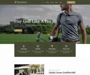 Greenwood - Golf Club & Academy Elementor Template Kit