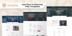 Grerbin- Law Firm and Attorney PSD Template