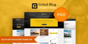 Grind Blog and Magazine Template