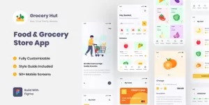 Grocery Hut  Food & Grocery Store App Figma UI Template