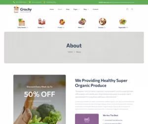 Grochy – Organic Food & Grocery Store Elementor Template Kit
