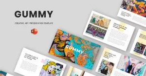 Gummy - Creative Art PowerPoint Template - TemplateMonster