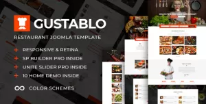 Gustablo  Restaurant & Cafe Responsive Joomla Template