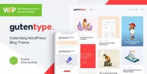 Gutentype  100% Gutenberg WordPress Theme for Modern Blog + Elementor