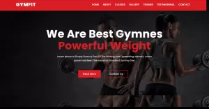 Gymfit Gym & Fitness Website Template - TemplateMonster