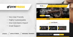 GymPress - WordPress theme for Fitness and Personal Trainers