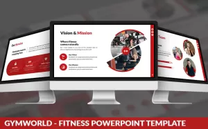 Gymworld - Fitness Powerpoint Template - TemplateMonster