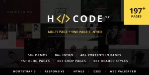 H-Code Multipurpose OnePage & Multi Page Template