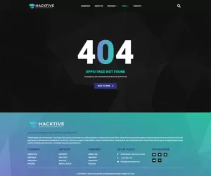 Hacktive - Cyber Security Service Elementor Template Kit