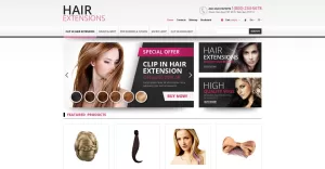 Hair Extensions Store PrestaShop Theme - TemplateMonster