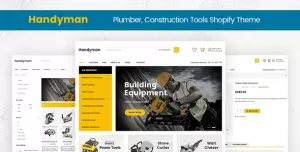 Handyman - Drag & Drop Plumber, Construction Tools Shopify Theme