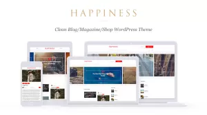 Happiness - Clean Blog/Magazine/Shop WordPress Theme ...