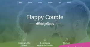 Happy Couple - Wedding Planner Moto CMS 3 Template