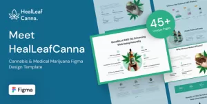 HealLeafCanna - Cannabis & Medical Marijuana Figma Design Template