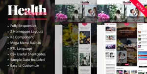 HealthMag - Multipurpose News/Magazine Joomla Template