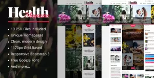 HealthMag - News & Magazine PSD Template