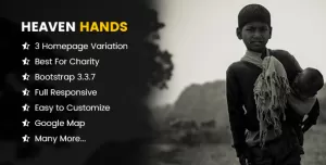 Heaven Hands- Responsive Charity & Fundraising HTML5 Template