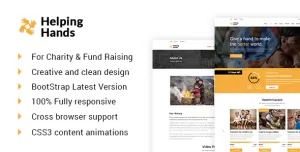 Helping Hands-Charity, Donation & Nonprofit  HTML Template