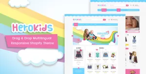 Herokids - Drag & Drop Multilingual Children Kids Shopify Theme