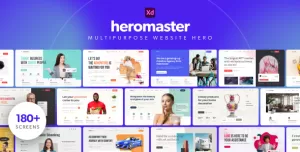 Heromaster - Multipurpose Website Hero Adobe XD UI Kit