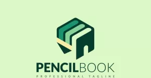 Hexagon Pencil Book Education Architecture Logo