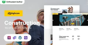 Highcon - Construction Company And Industry Company WordPress Elementor Theme