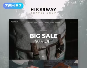Hiker Way - Travel Store Modern OpenCart-sjabloon met meerdere paginas