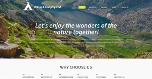 Hiking and Camping Club WordPress Theme - TemplateMonster